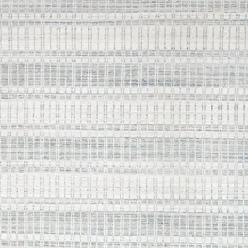 2' X 3' Ivory And Blue Striped Hand Woven Area Rug