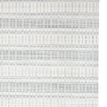 2' X 3' Ivory And Blue Striped Hand Woven Area Rug