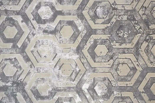 4' X 6' Gray Abstract Non Skid Area Rug