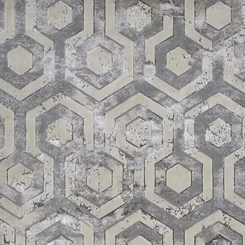 5' X 8' Gray Abstract Non Skid Area Rug