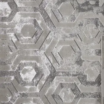 8' X 11' Gray Abstract Non Skid Area Rug
