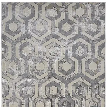 13' X 20' Gray Abstract Area Rug