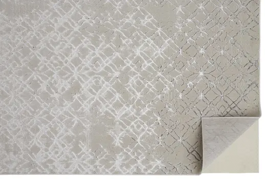 13' X 20' Silver and Gray Abstract Area Rug