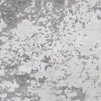 4' X 6' Silver Gray And White Abstract Area Rug