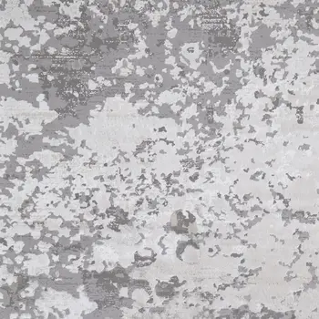 7' X 10' Silver Gray And White Abstract Stain Resistant Area Rug