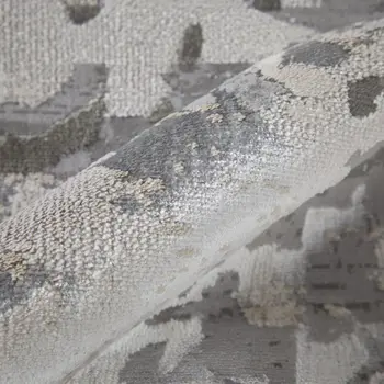 12' X 18' Silver Gray And White Abstract Area Rug