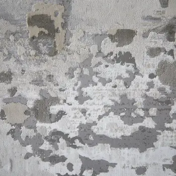 12' X 18' Silver Gray And White Abstract Area Rug