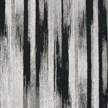 5' X 8' Black Silver and Gray Abstract Power Loom Area Rug
