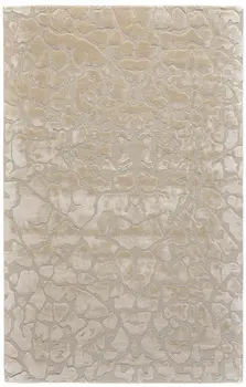 2' X 3' Gray and Ivory Abstract Hand Tufted Non Skid Area Rug