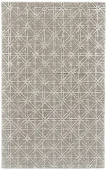 8' X 11' Taupe Ivory And Tan Wool Abstract Tufted Handmade Area Rug