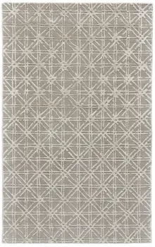 10' X 13' Taupe Ivory And Tan Wool Abstract Tufted Handmade Area Rug