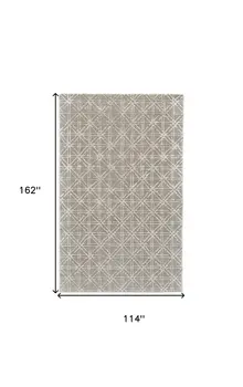 10' X 13' Taupe Ivory And Tan Wool Abstract Tufted Handmade Area Rug