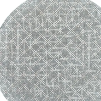 10' Blue Silver And Gray Round Wool Abstract Tufted Handmade Area Rug