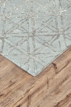 2' X 3' Gray Wool Abstract Hand Tufted Area Rug