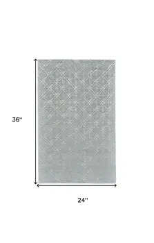 2' X 3' Gray Wool Abstract Hand Tufted Area Rug