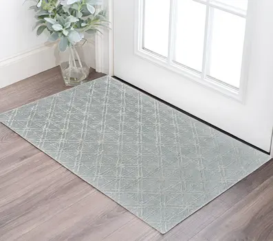 2' X 3' Gray Wool Abstract Hand Tufted Area Rug