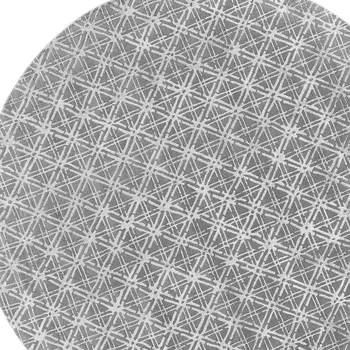 10' Gray And Silver Round Wool Abstract Tufted Handmade Area Rug