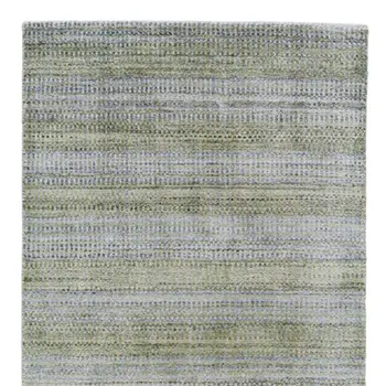 10' Blue and Green Ombre Hand Woven Runner Rug