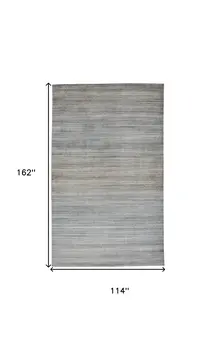 10' X 13' Blue Gray And Purple Ombre Hand Woven Area Rug