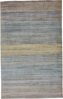 4' X 6' Blue and Gray Ombre Hand Woven Area Rug