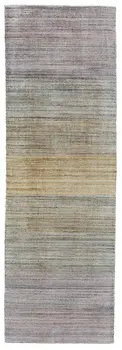 10' Beige and Purple Ombre Hand Woven Runner Rug