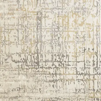 7' X 10' Gray and Ivory Abstract Area Rug