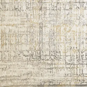 7' X 10' Gray and Ivory Abstract Area Rug