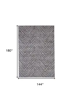 12' X 15' Gray Abstract Area Rug