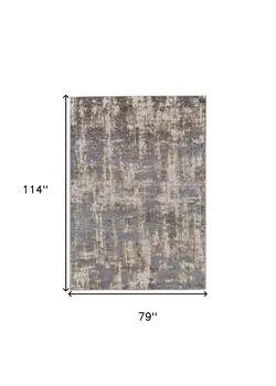 7' X 10' Gray Abstract Area Rug