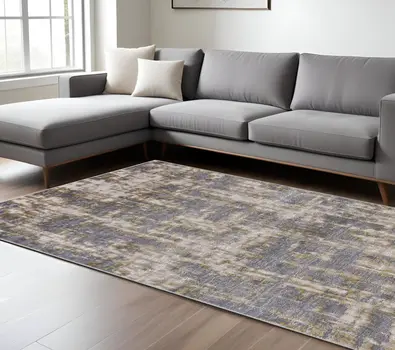 8' X 11' Gray Abstract Area Rug