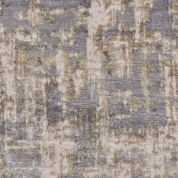 12' X 15' Gray and Gold Abstract Area Rug