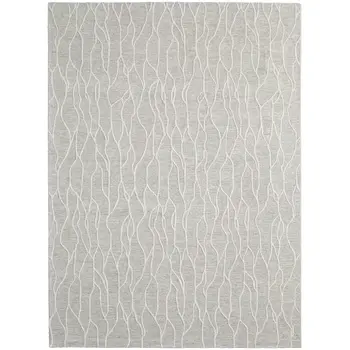 2' X 3' Gray And Ivory Wool Abstract Hand Tufted Area Rug