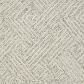 10' X 13' Tan And Ivory Wool Geometric Tufted Handmade Stain Resistant Area Rug