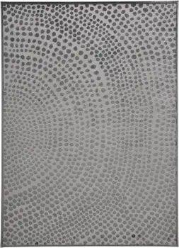 2' X 3' Gray Silver And Ivory Abstract Stain Resistant Area Rug