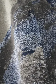 10' X 14' Blue Gray And White Abstract Area Rug