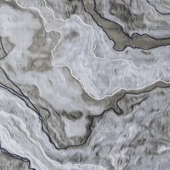 10' X 14' Ivory Blue and Gray Abstract Power Loom Area Rug