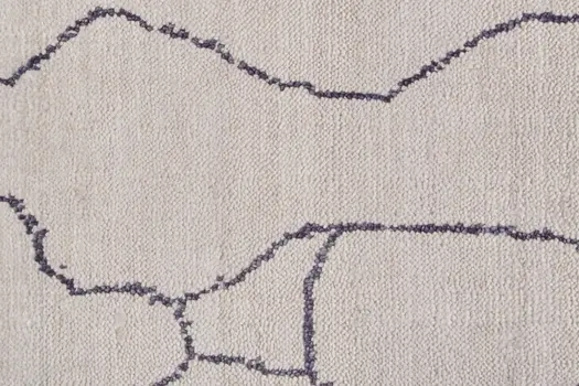 5' X 8' Ivory And Gray Abstract Hand Woven Area Rug
