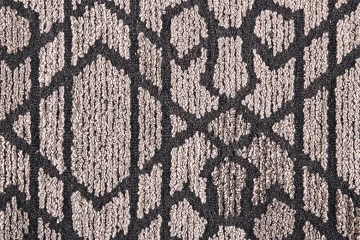 8' Black and Taupe Round Wool Paisley Hand Tufted Area Rug