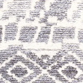 8' X 10' Gray and White Wool Abstract Geometric Hand Tufted Area Rug