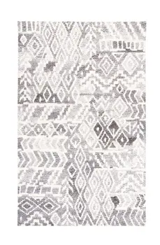 10' X 14' Gray and White Wool Abstract Geometric Hand Tufted Area Rug