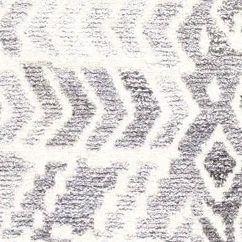 10' X 14' Gray and White Wool Abstract Geometric Hand Tufted Area Rug