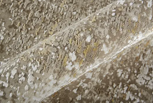 2' X 3' Gold and Ivory Abstract Non Skid Area Rug With Fringe