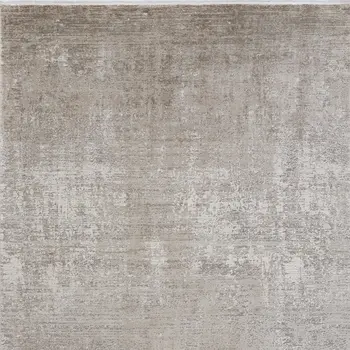 12' X 18' Tan Ivory And Gray Abstract Power Loom Distressed Area Rug