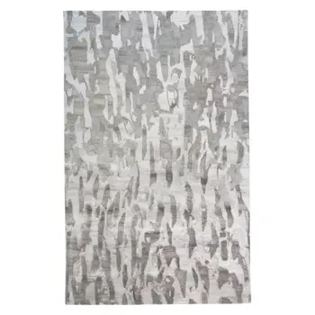 8' X 10' Taupe and Gray Abstract Hand Tufted Area Rug