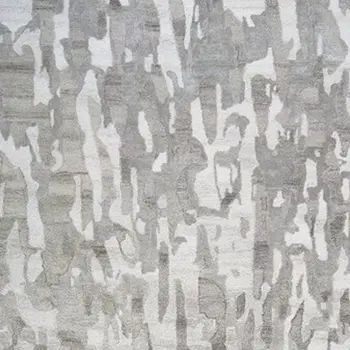 8' X 10' Taupe and Gray Abstract Hand Tufted Area Rug