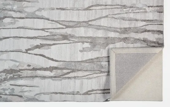 8' X 10' Taupe Ivory And Gray Abstract Tufted Handmade Area Rug