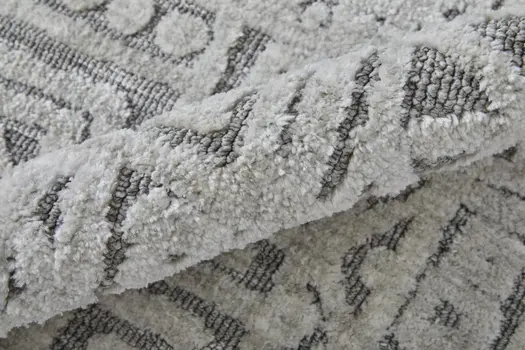 8' X 10' Gray Geometric Non Skid Area Rug