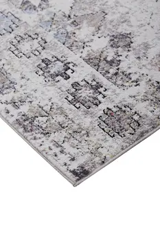 2' X 3' Blue and Gray Geometric Area Rug