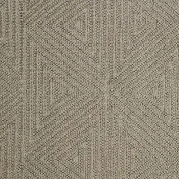 5' X 8' Tan And Ivory Wool Geometric Hand Woven Area Rug With Fringe