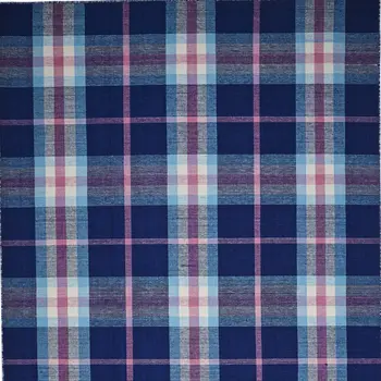5' X 8' Blue Pink And White Abstract Hand Woven Stain Resistant Area Rug
